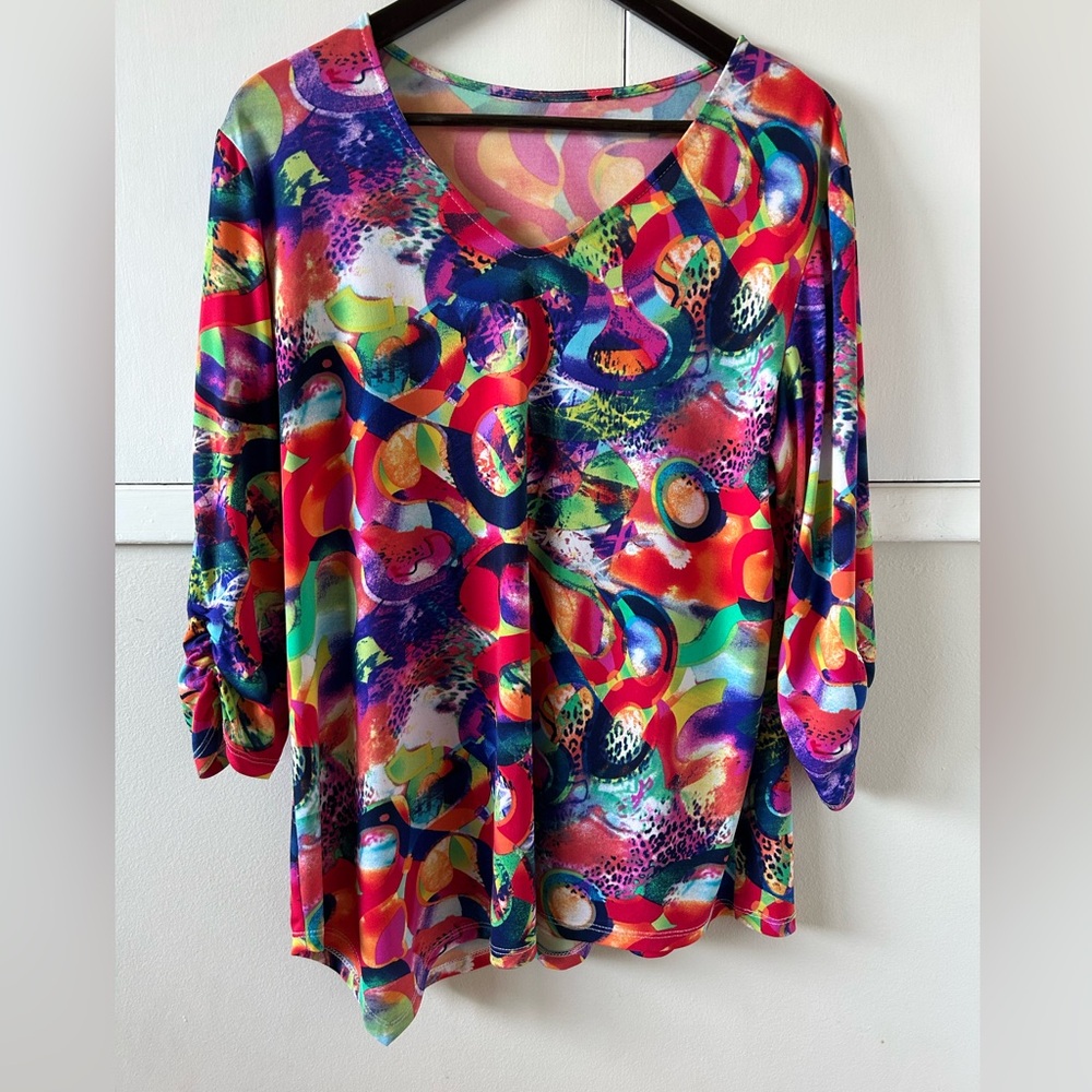 Colorful Abstract Women's Top